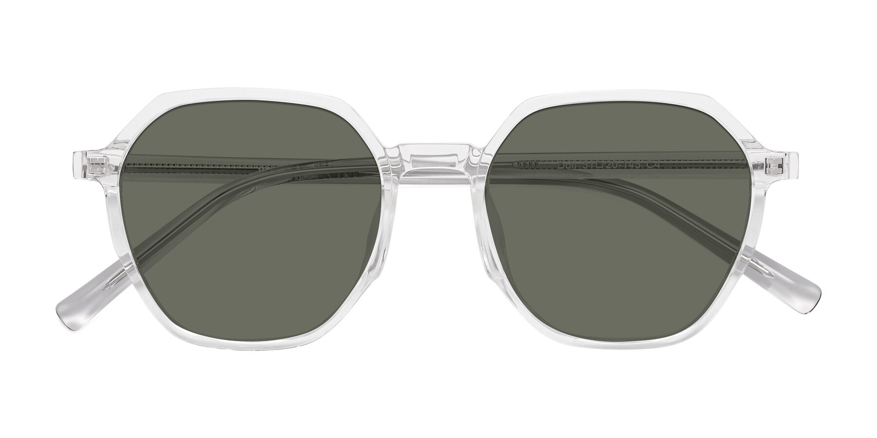 Folded Front of Doll in Clear with Gray Polarized Lenses