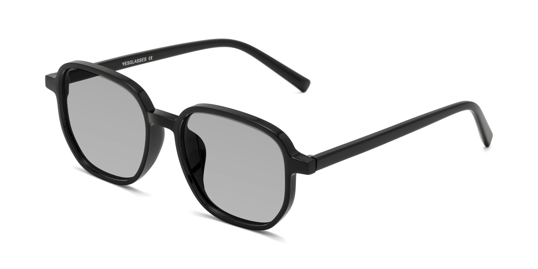 Angle of Cute in Black with Light Gray Tinted Lenses