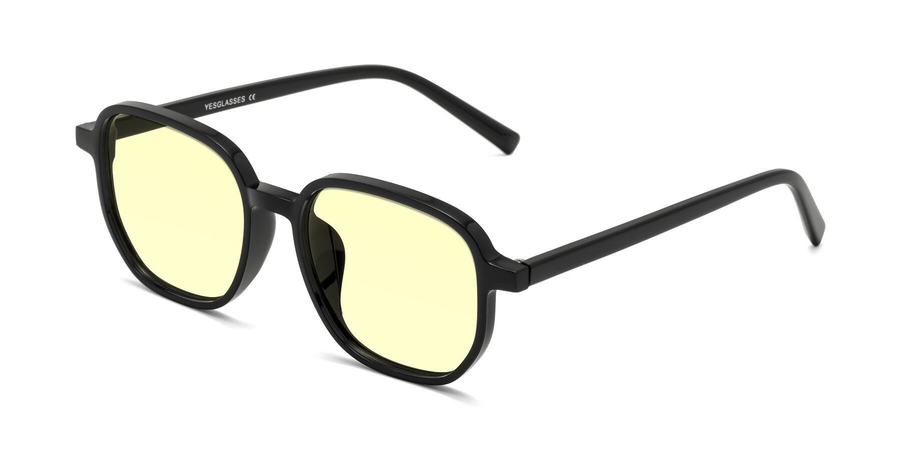 Angle of Cute in Black with Light Yellow Tinted Lenses