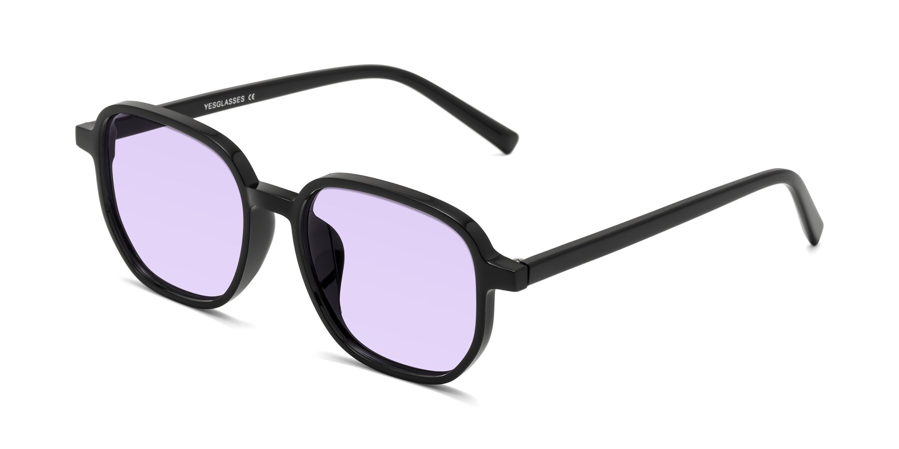 Angle of Cute in Black with Light Purple Tinted Lenses