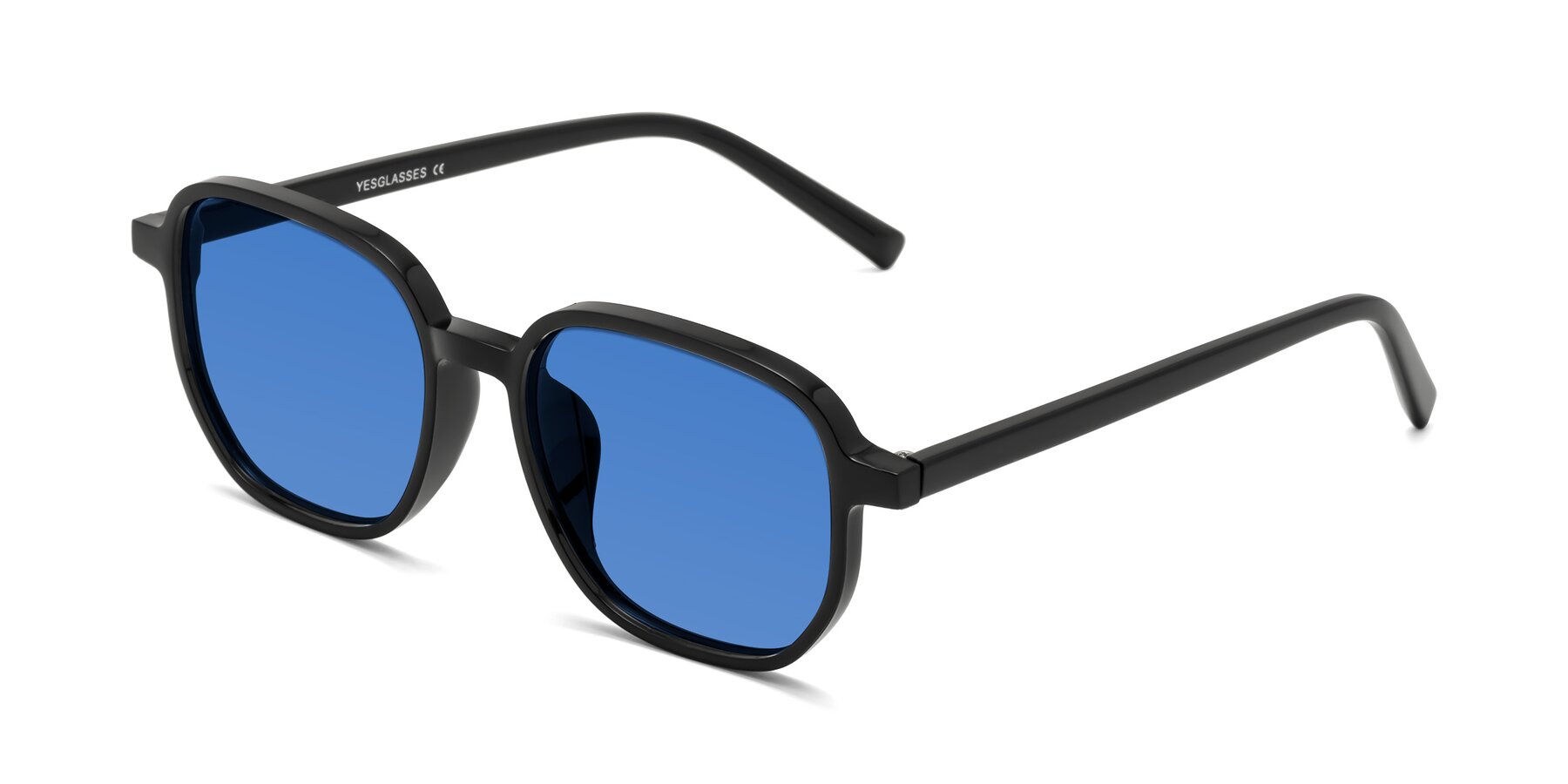 Angle of Cute in Black with Blue Tinted Lenses