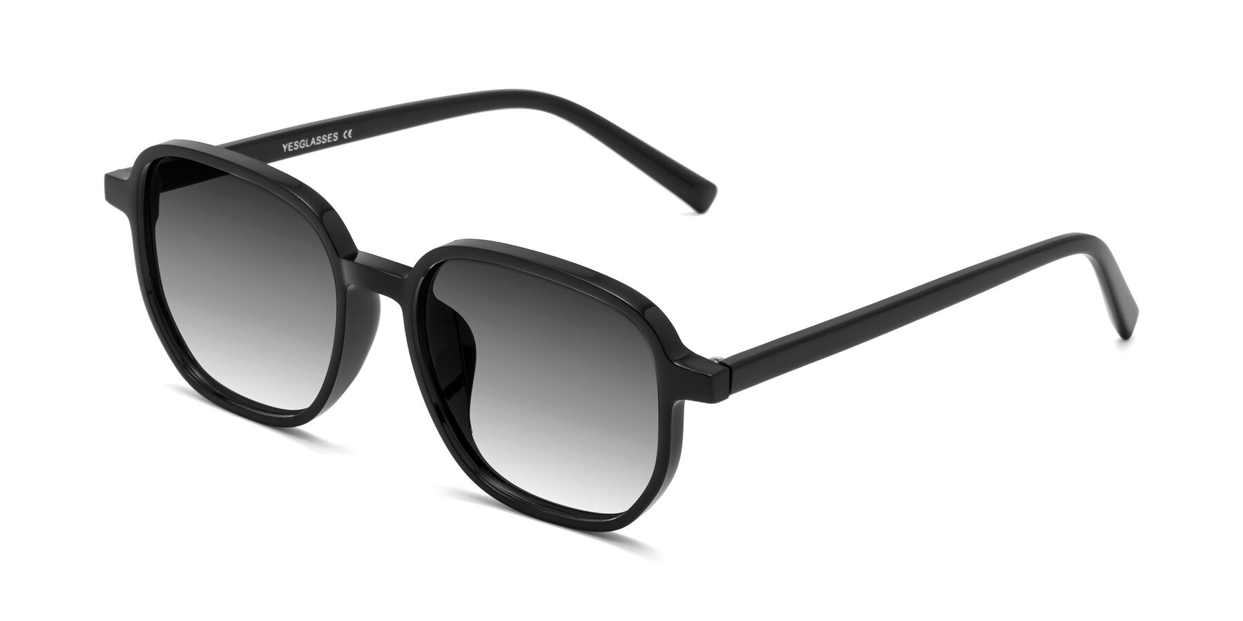 Angle of Cute in Black with Gray Gradient Lenses