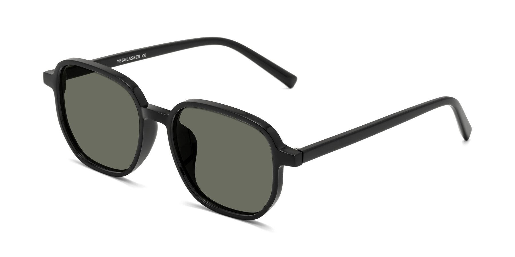 Angle of Cute in Black with Gray Polarized Lenses