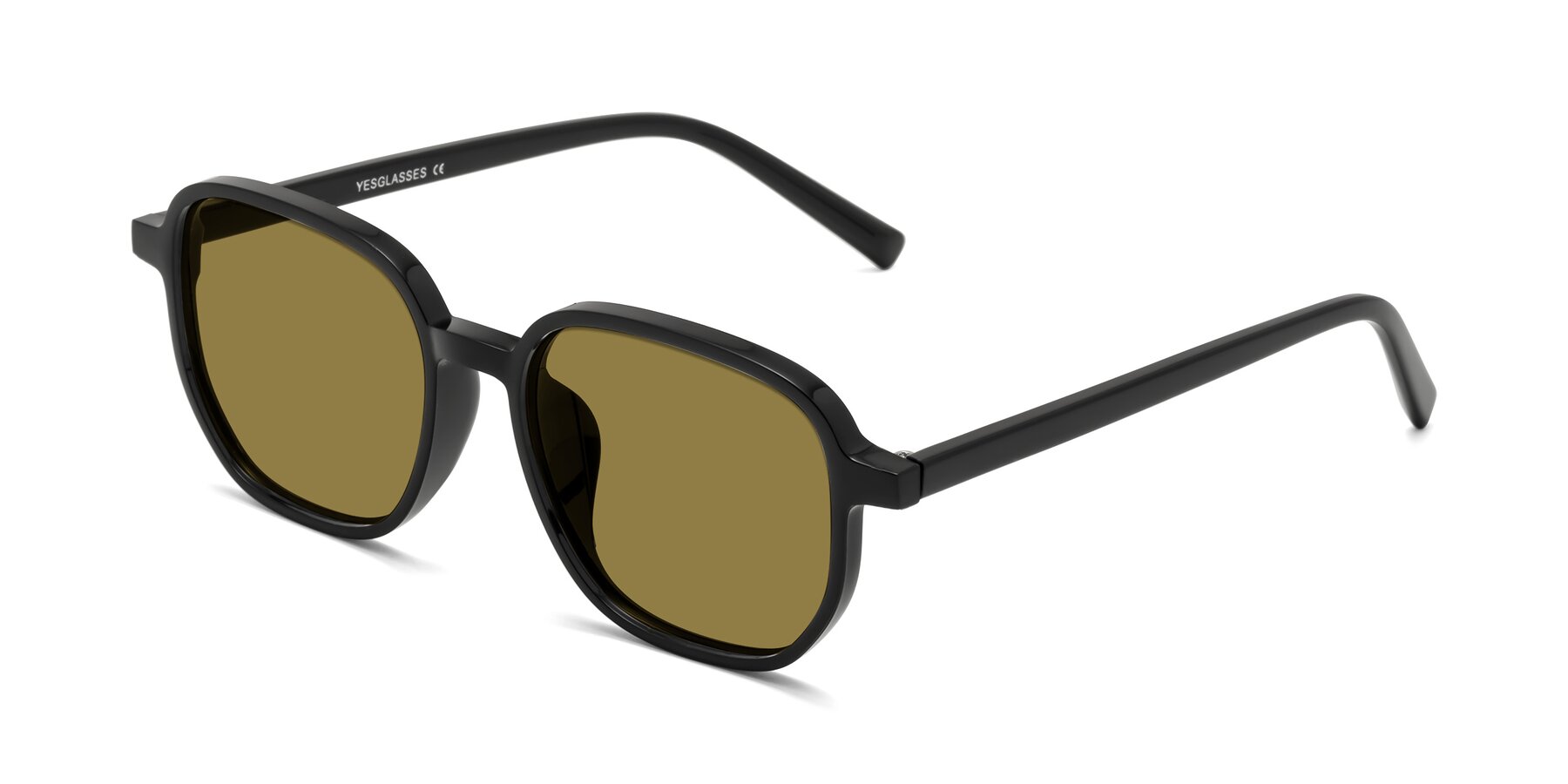 Angle of Cute in Black with Brown Polarized Lenses