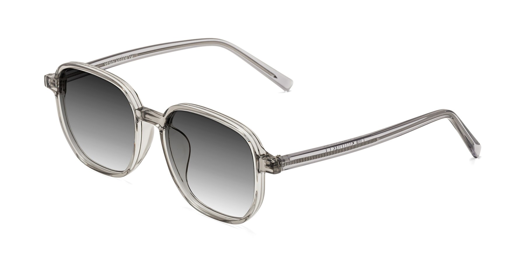 Angle of Cute in Translucent Gray with Gray Gradient Lenses