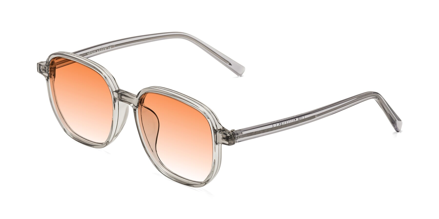 Angle of Cute in Translucent Gray with Orange Gradient Lenses