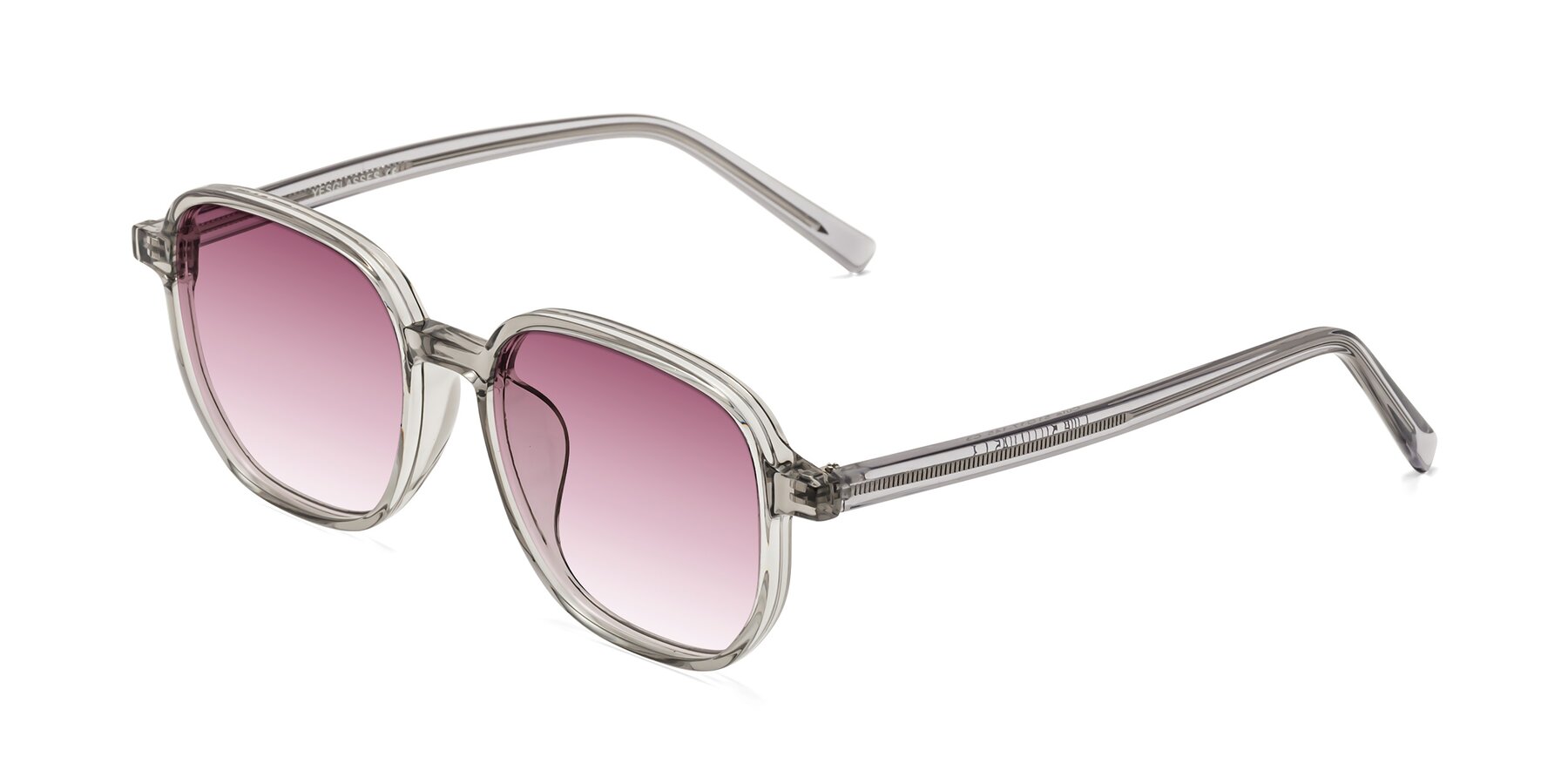 Angle of Cute in Translucent Gray with Wine Gradient Lenses