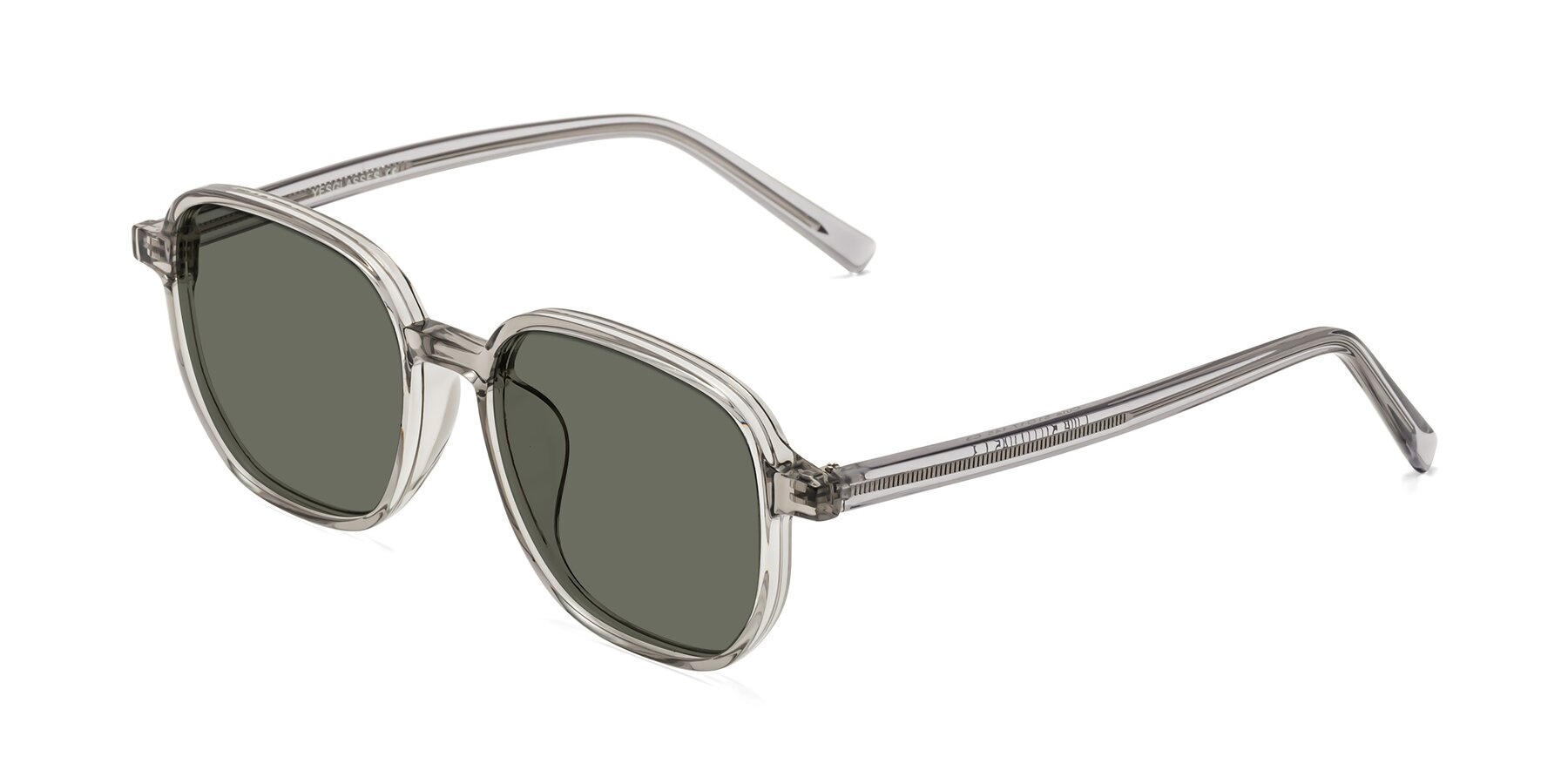 Angle of Cute in Translucent Gray with Gray Polarized Lenses