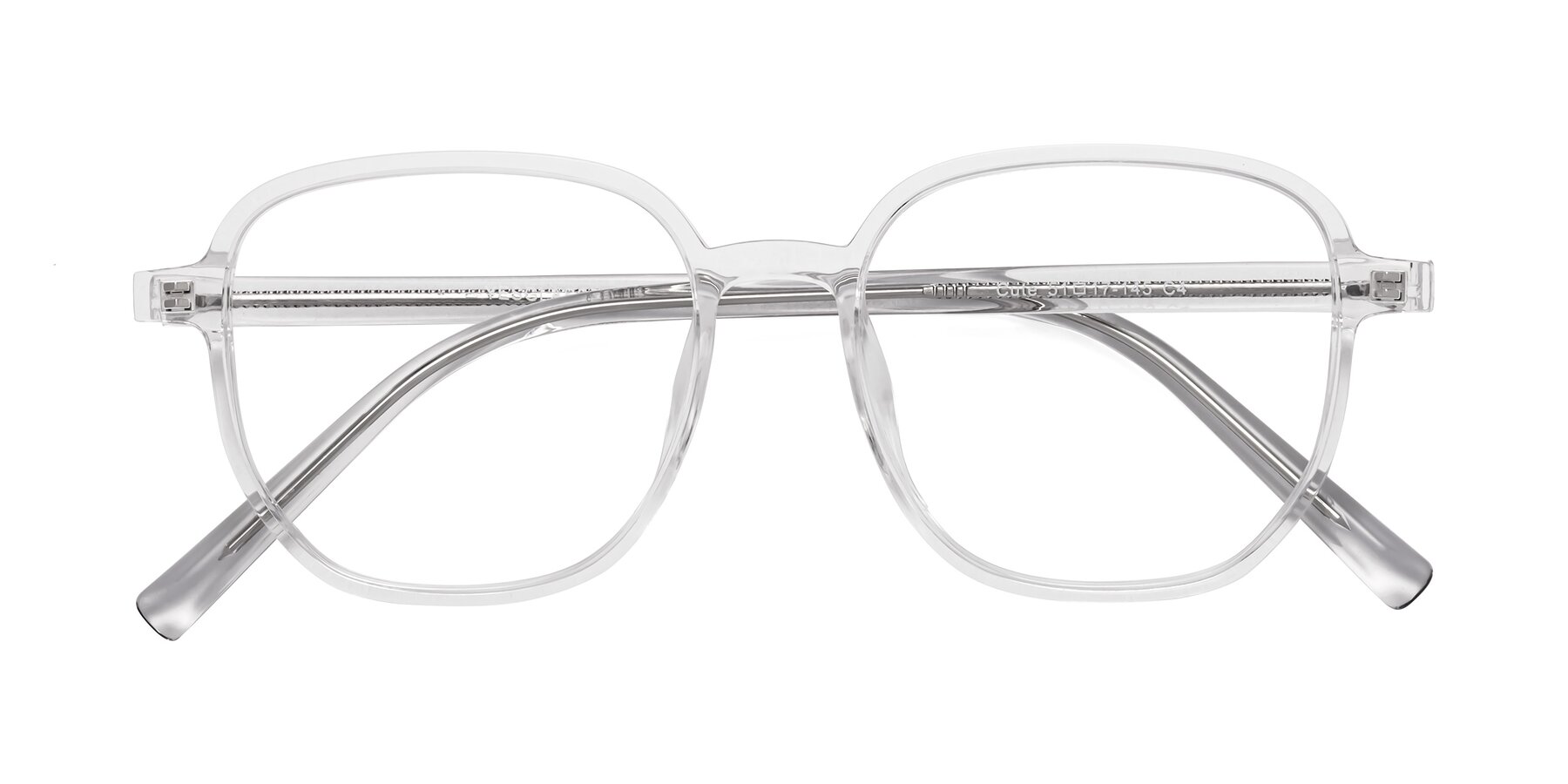 Folded Front of Cute in Clear with Clear Reading Eyeglass Lenses