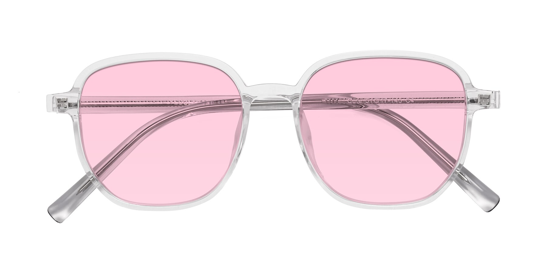 Folded Front of Cute in Clear with Light Pink Tinted Lenses