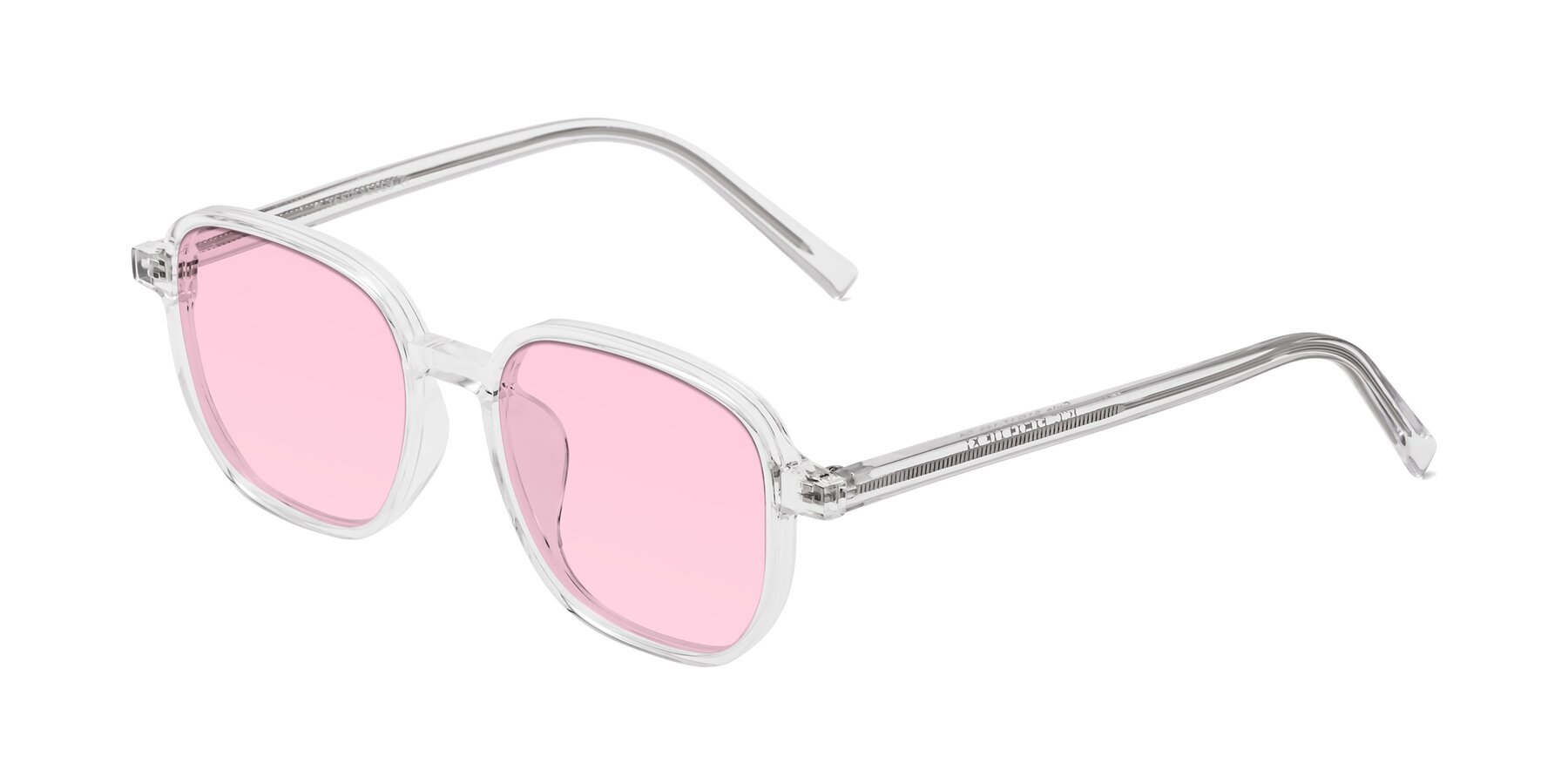 Angle of Cute in Clear with Light Pink Tinted Lenses