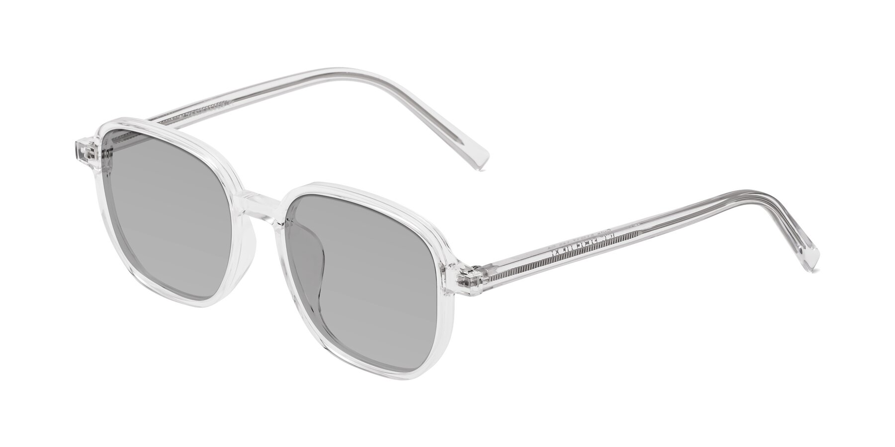 Angle of Cute in Clear with Light Gray Tinted Lenses