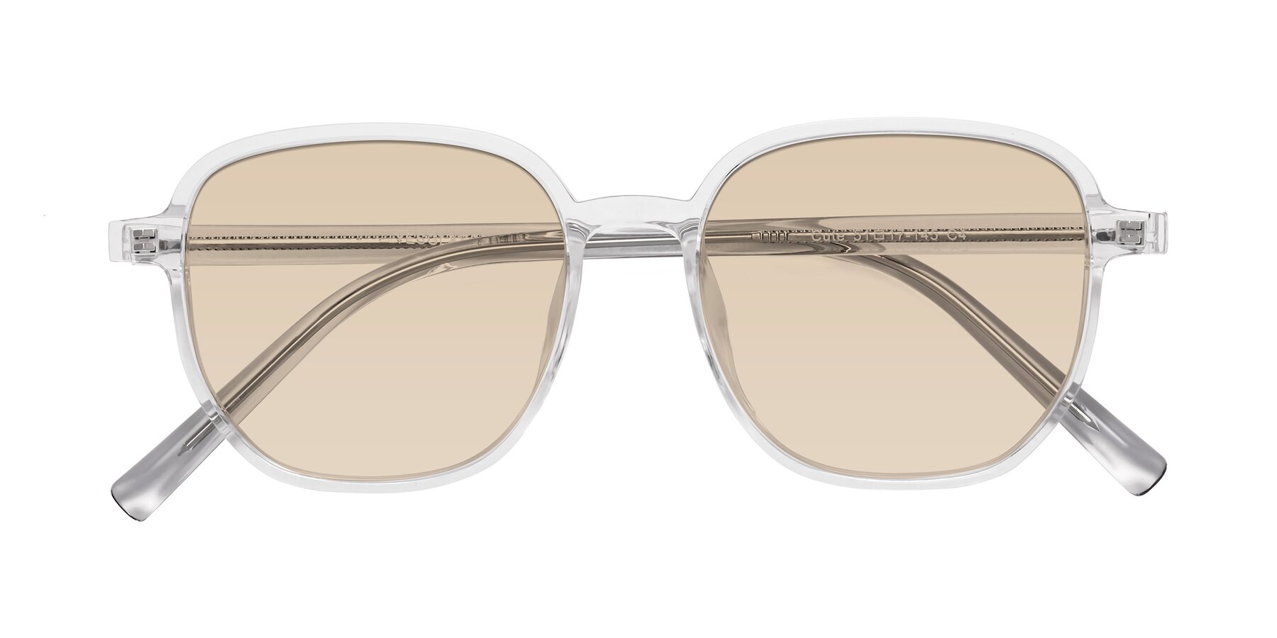 Folded Front of Cute in Clear with Light Brown Tinted Lenses