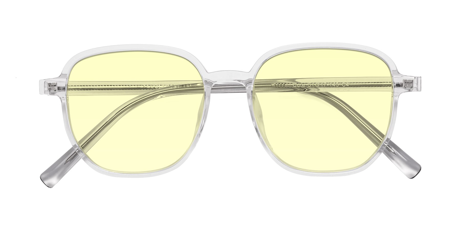 Folded Front of Cute in Clear with Light Yellow Tinted Lenses