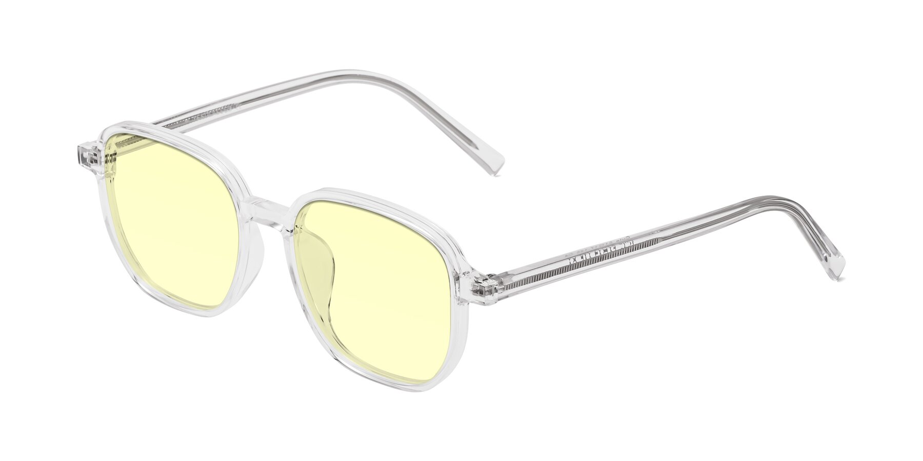 Angle of Cute in Clear with Light Yellow Tinted Lenses