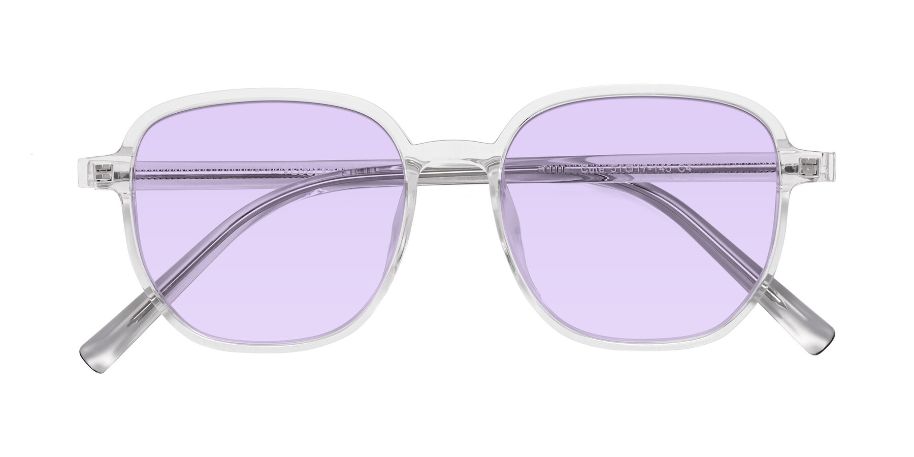 Folded Front of Cute in Clear with Light Purple Tinted Lenses