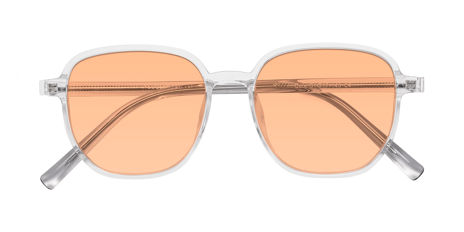 Folded Front of Cute in Clear with Light Orange Tinted Lenses