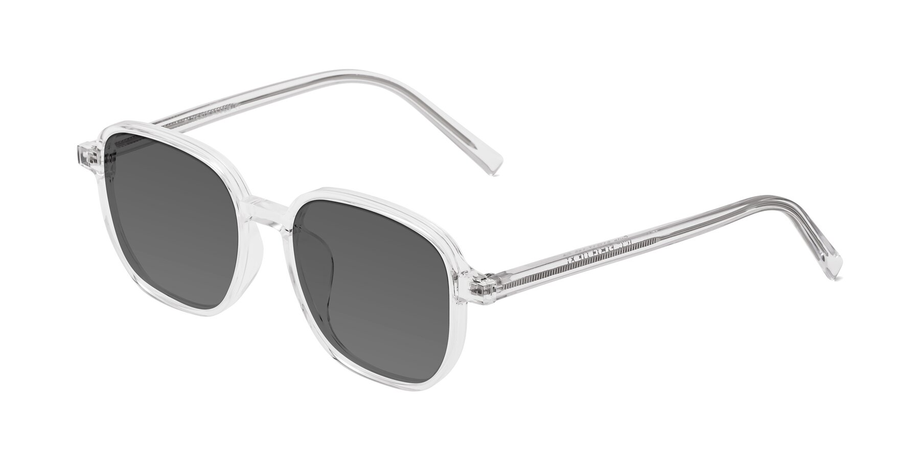 Angle of Cute in Clear with Medium Gray Tinted Lenses