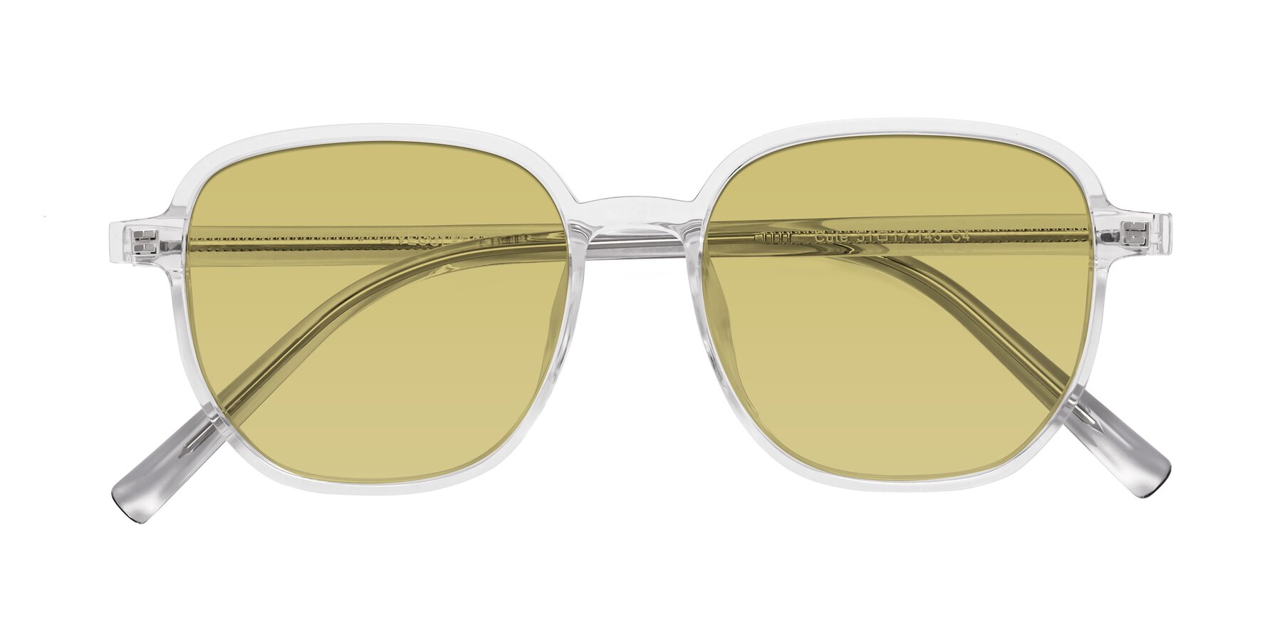 Folded Front of Cute in Clear with Medium Champagne Tinted Lenses