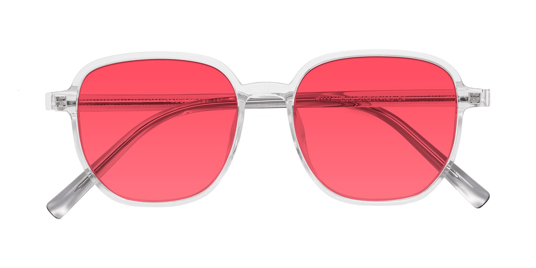Folded Front of Cute in Clear with Red Tinted Lenses