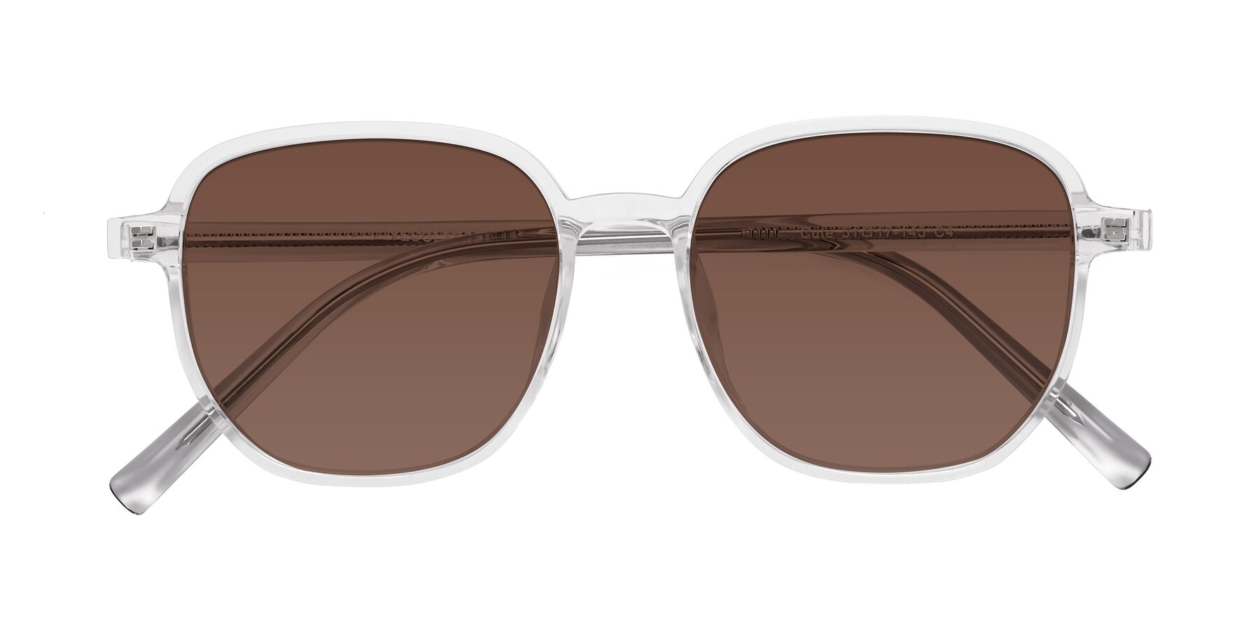 Folded Front of Cute in Clear with Brown Tinted Lenses