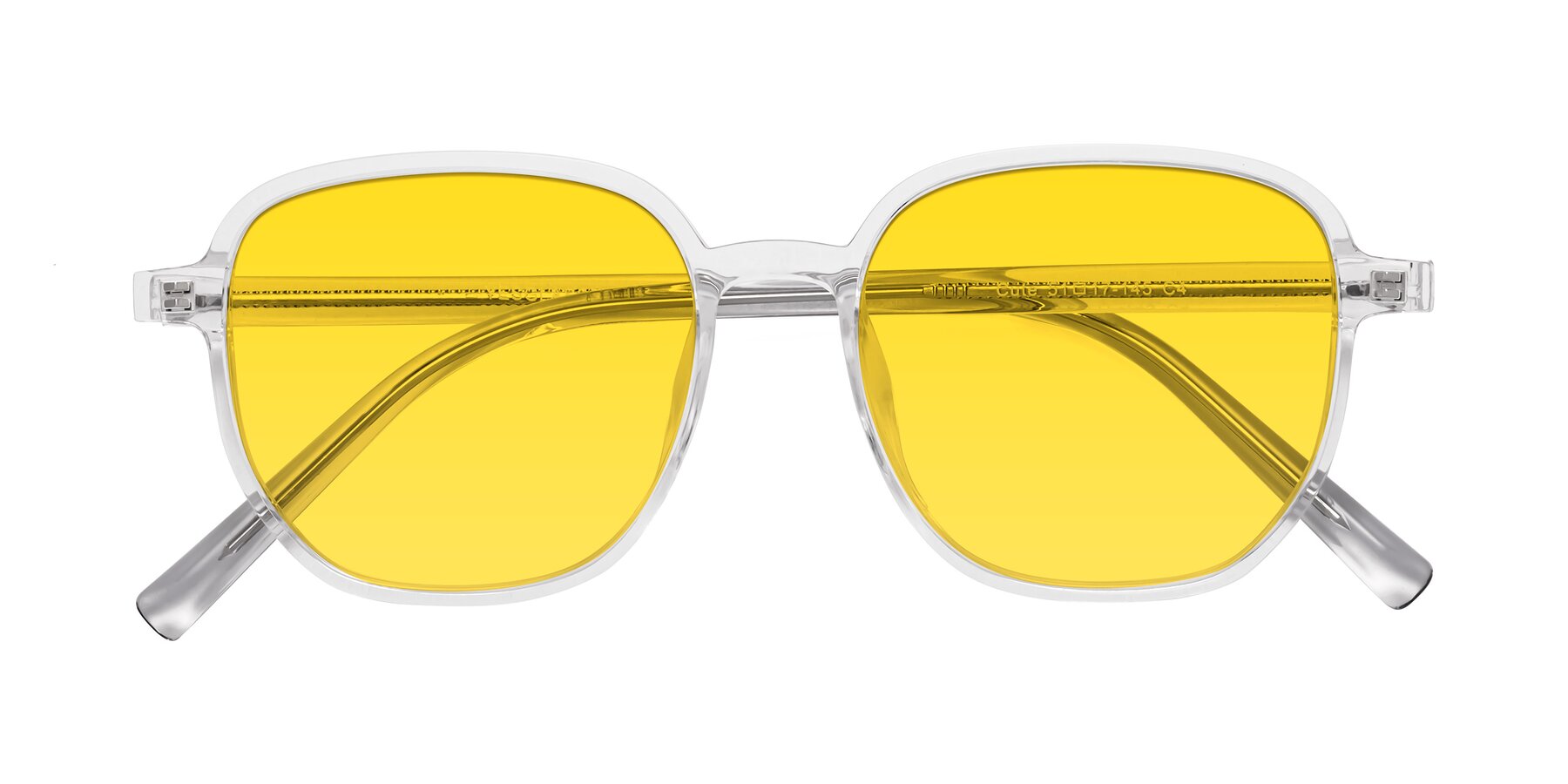 Folded Front of Cute in Clear with Yellow Tinted Lenses