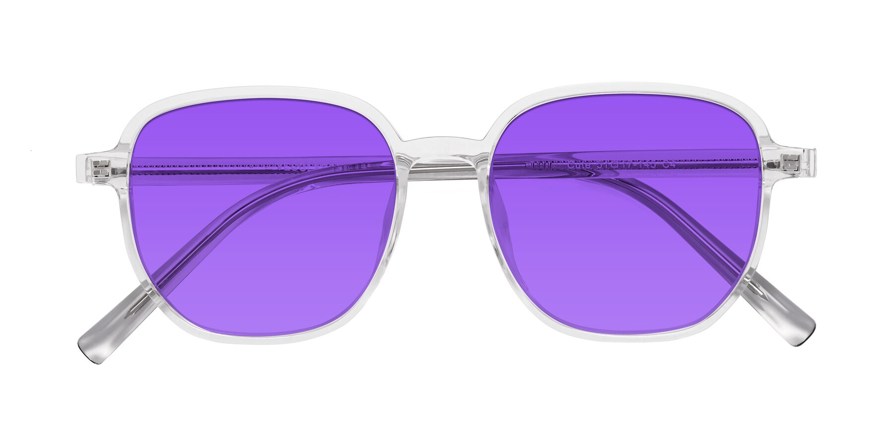 Folded Front of Cute in Clear with Purple Tinted Lenses