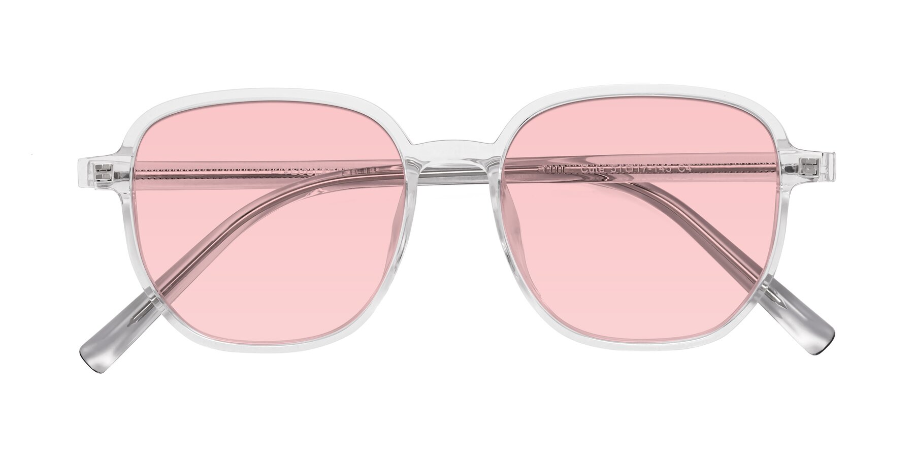 Folded Front of Cute in Clear with Light Garnet Tinted Lenses