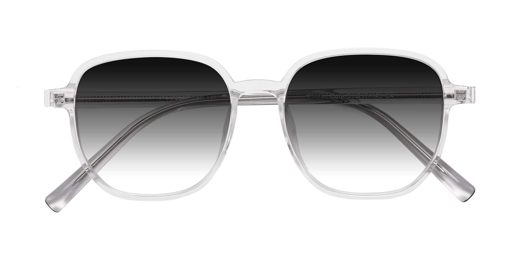 Folded Front of Cute in Clear with Gray Gradient Lenses