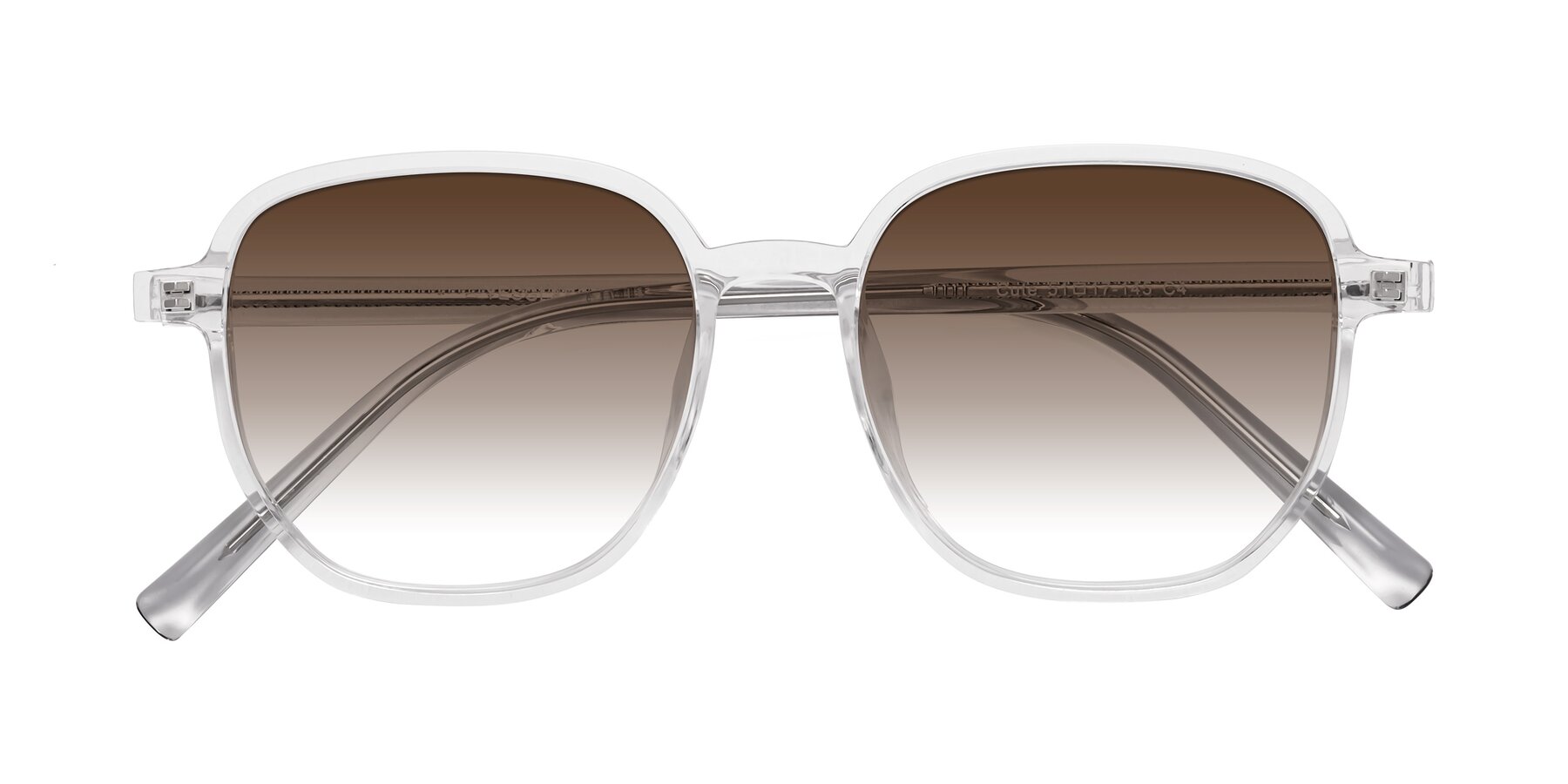 Folded Front of Cute in Clear with Brown Gradient Lenses