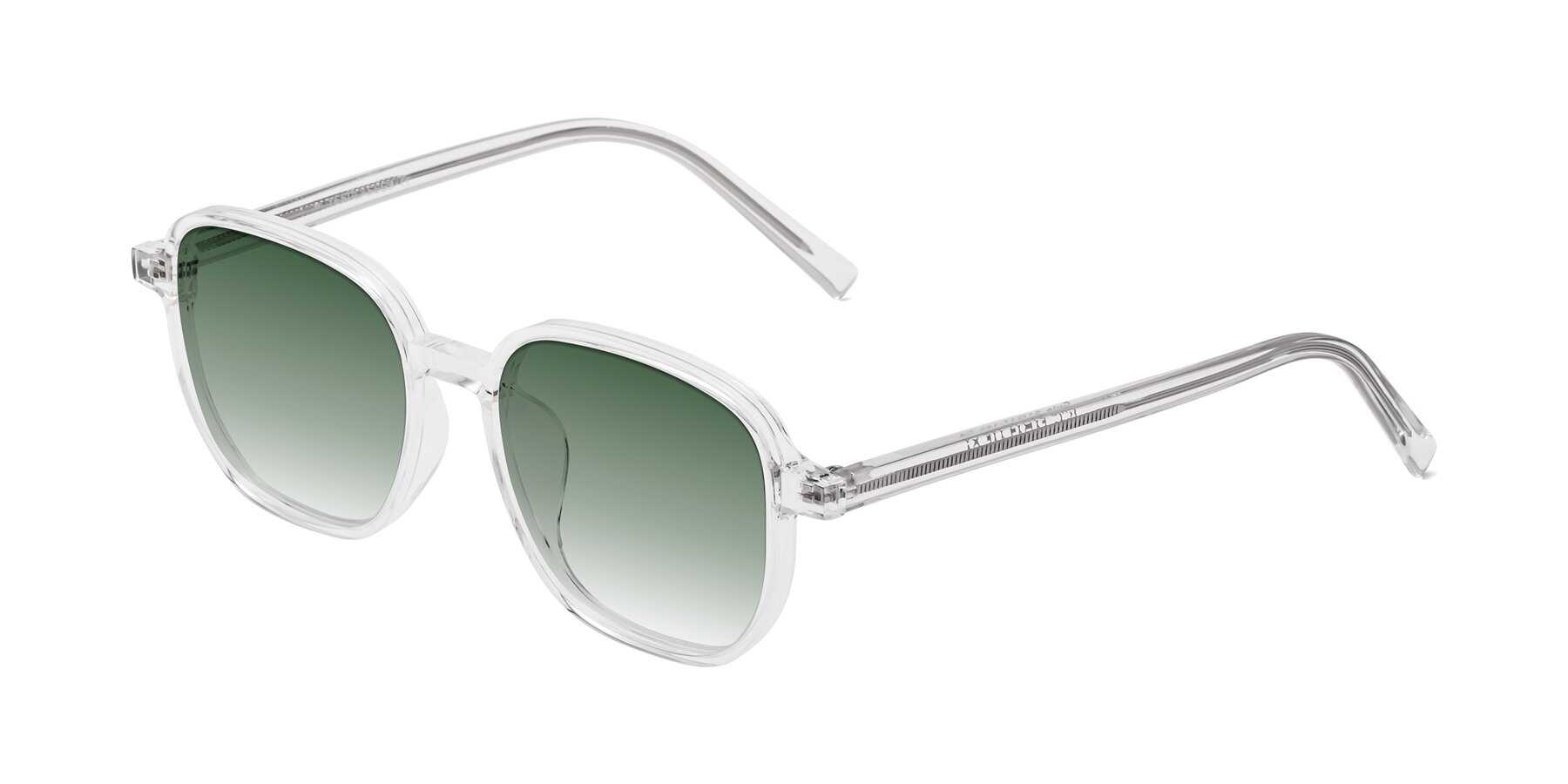 Angle of Cute in Clear with Green Gradient Lenses