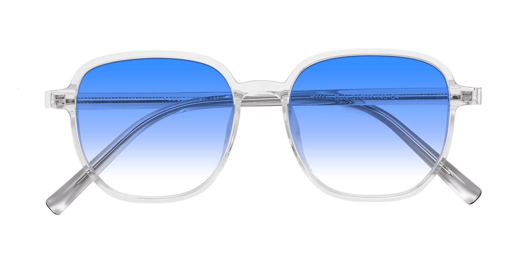 Folded Front of Cute in Clear with Blue Gradient Lenses