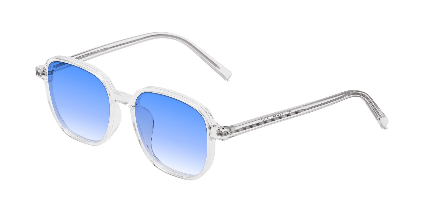 Angle of Cute in Clear with Blue Gradient Lenses