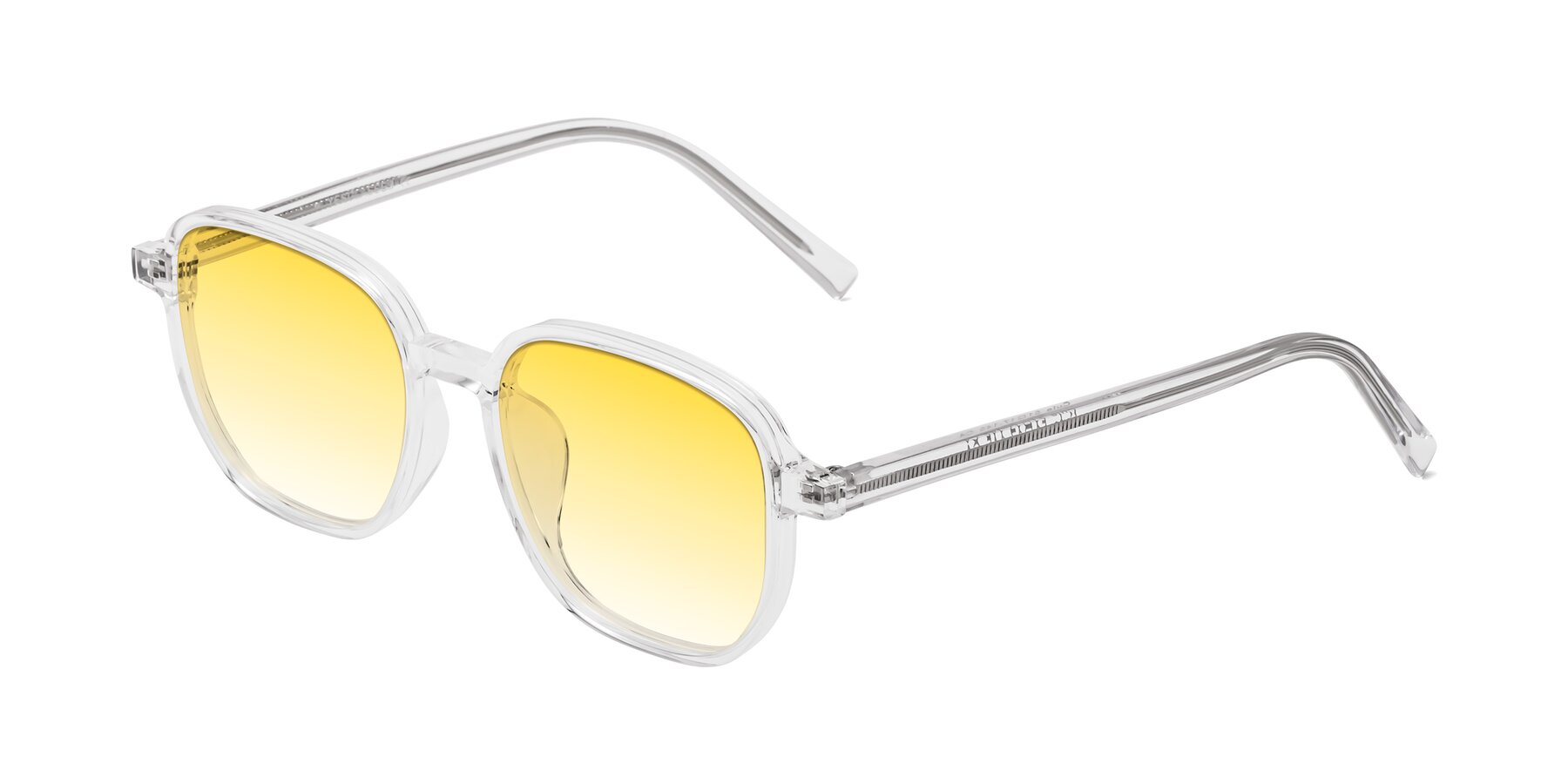 Angle of Cute in Clear with Yellow Gradient Lenses