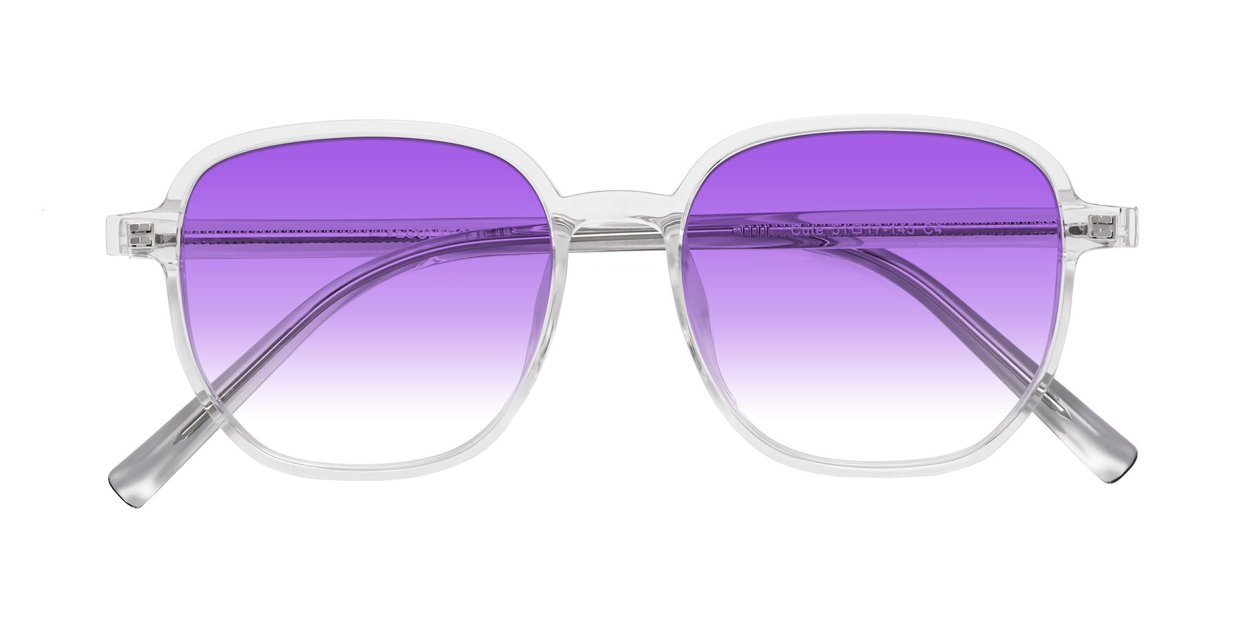 Folded Front of Cute in Clear with Purple Gradient Lenses