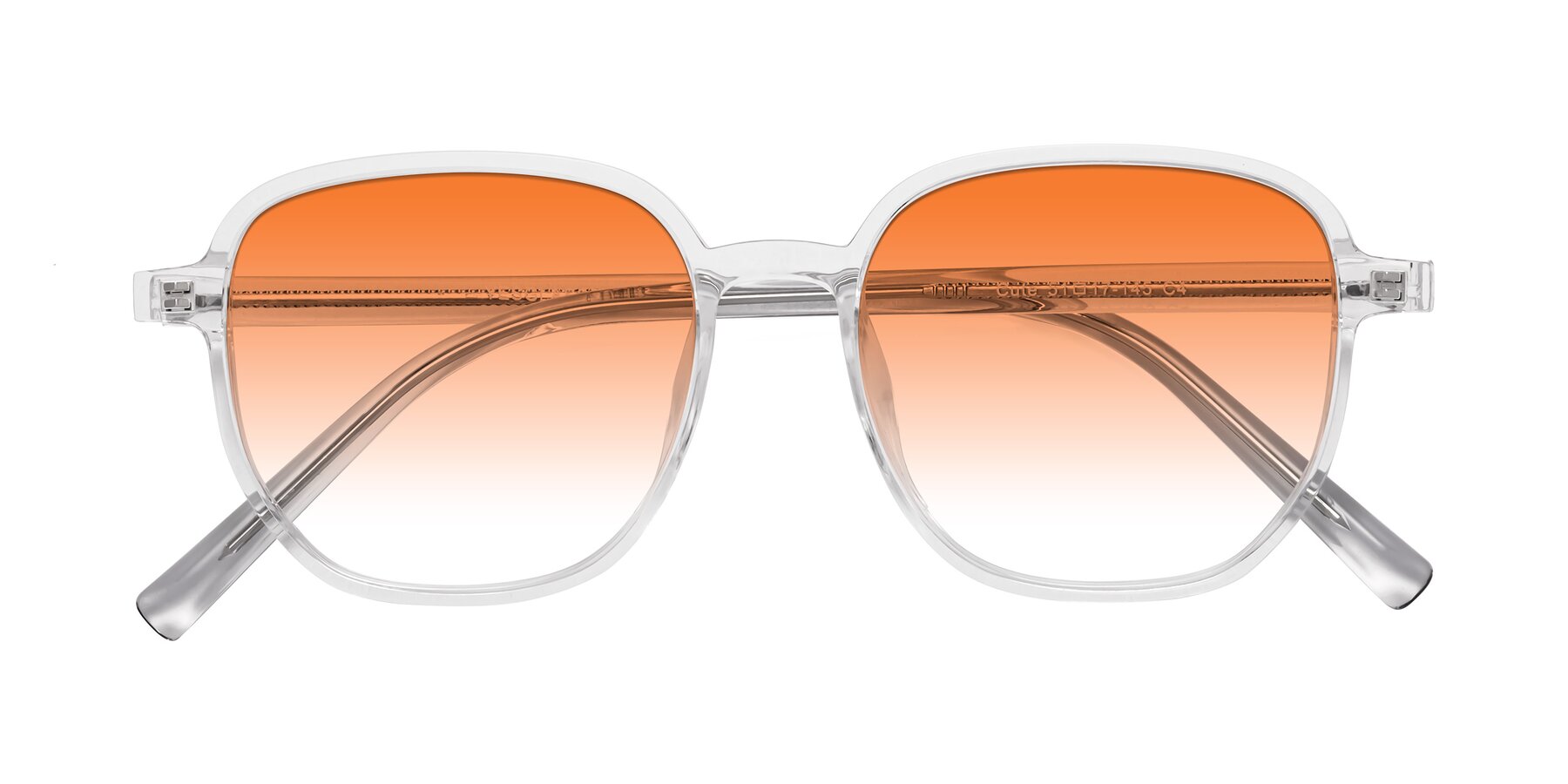 Folded Front of Cute in Clear with Orange Gradient Lenses