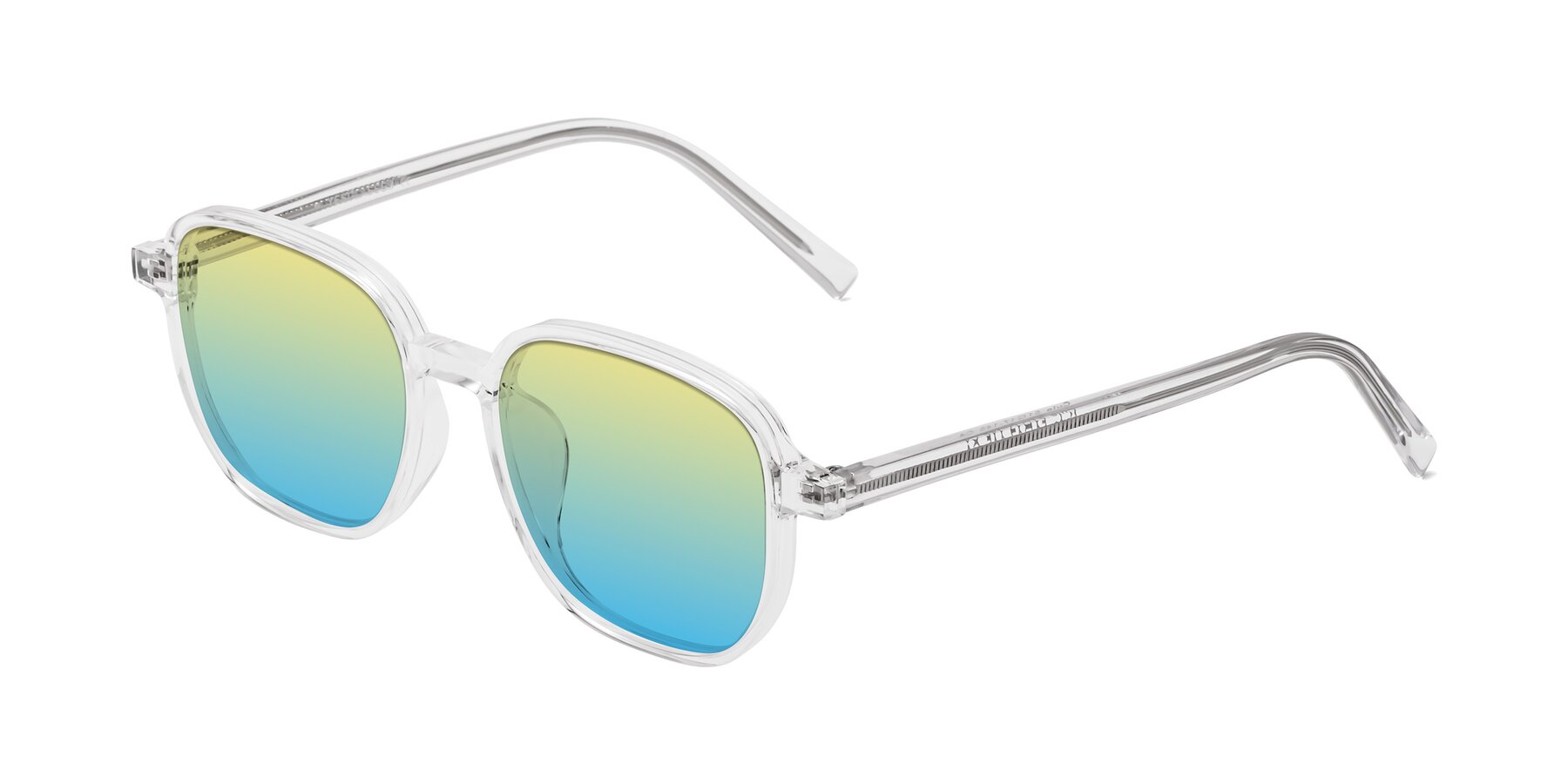 Angle of Cute in Clear with Yellow / Blue Gradient Lenses