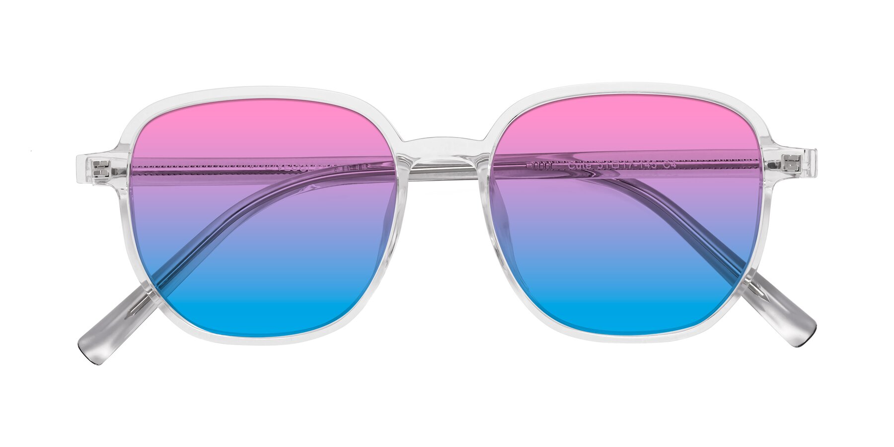 Folded Front of Cute in Clear with Pink / Blue Gradient Lenses