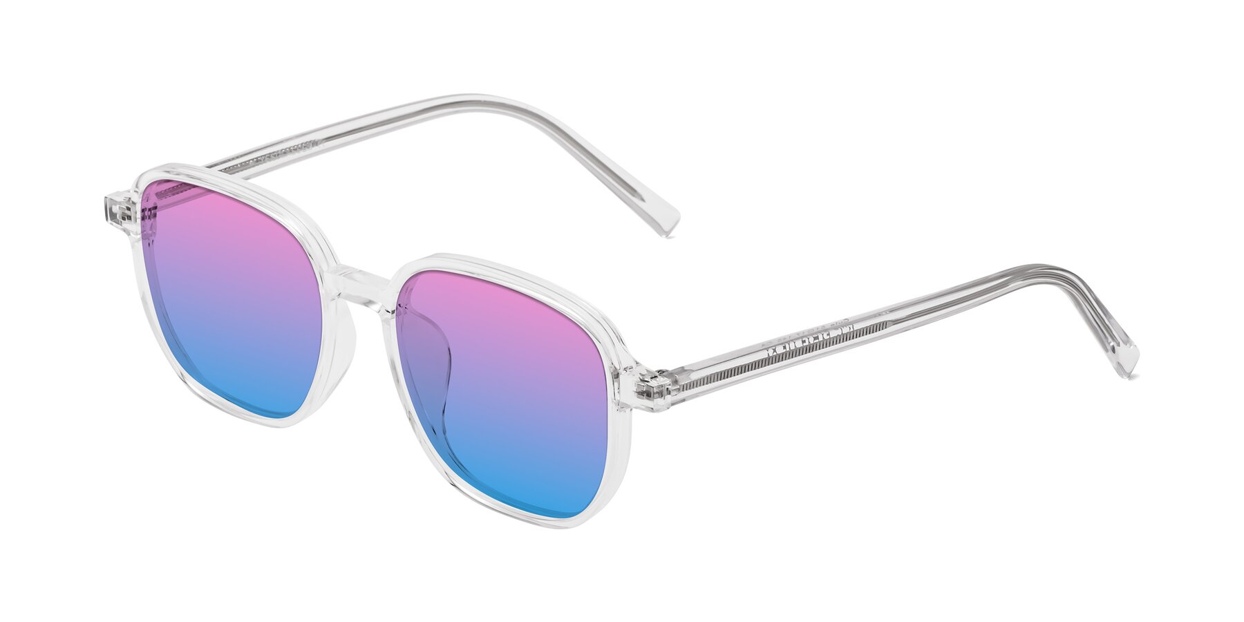 Angle of Cute in Clear with Pink / Blue Gradient Lenses