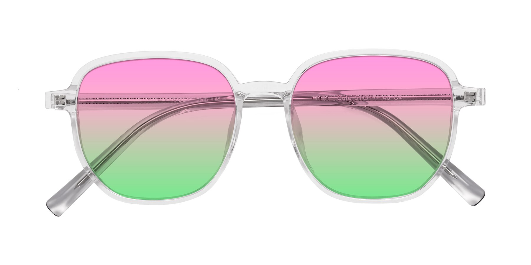 Folded Front of Cute in Clear with Pink / Green Gradient Lenses