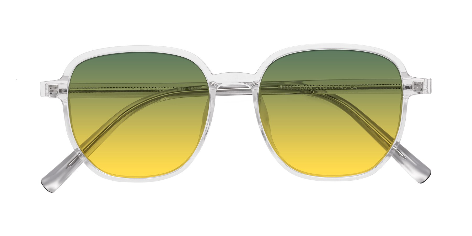 Folded Front of Cute in Clear with Green / Yellow Gradient Lenses