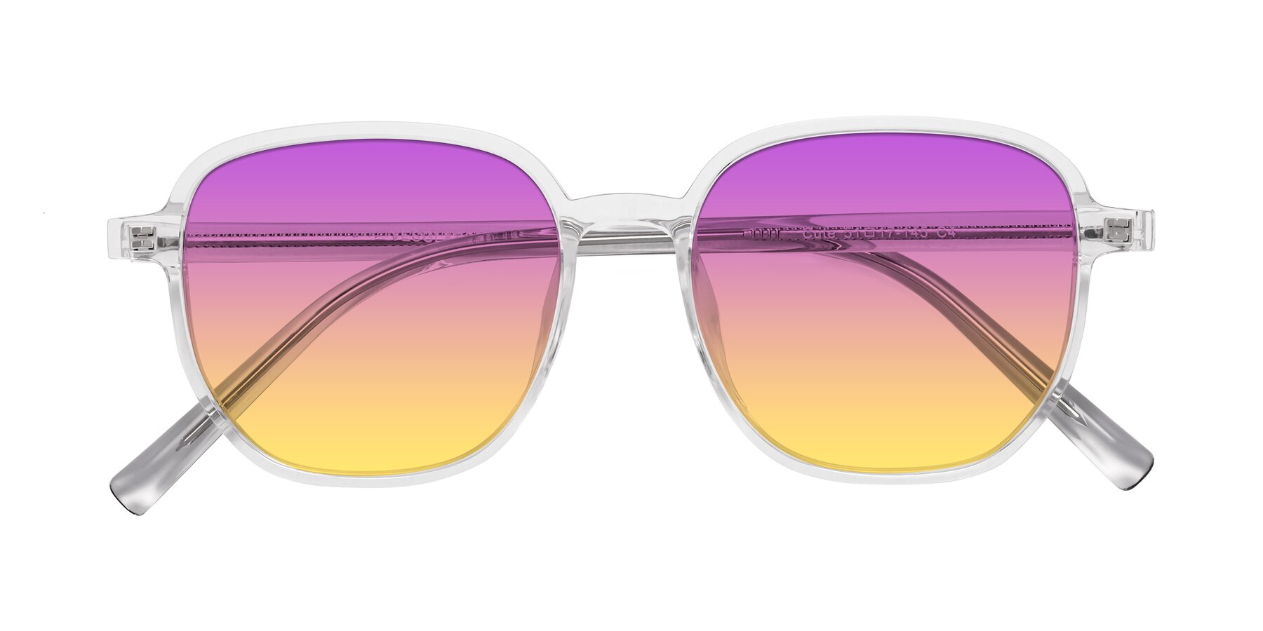 Folded Front of Cute in Clear with Purple / Yellow Gradient Lenses