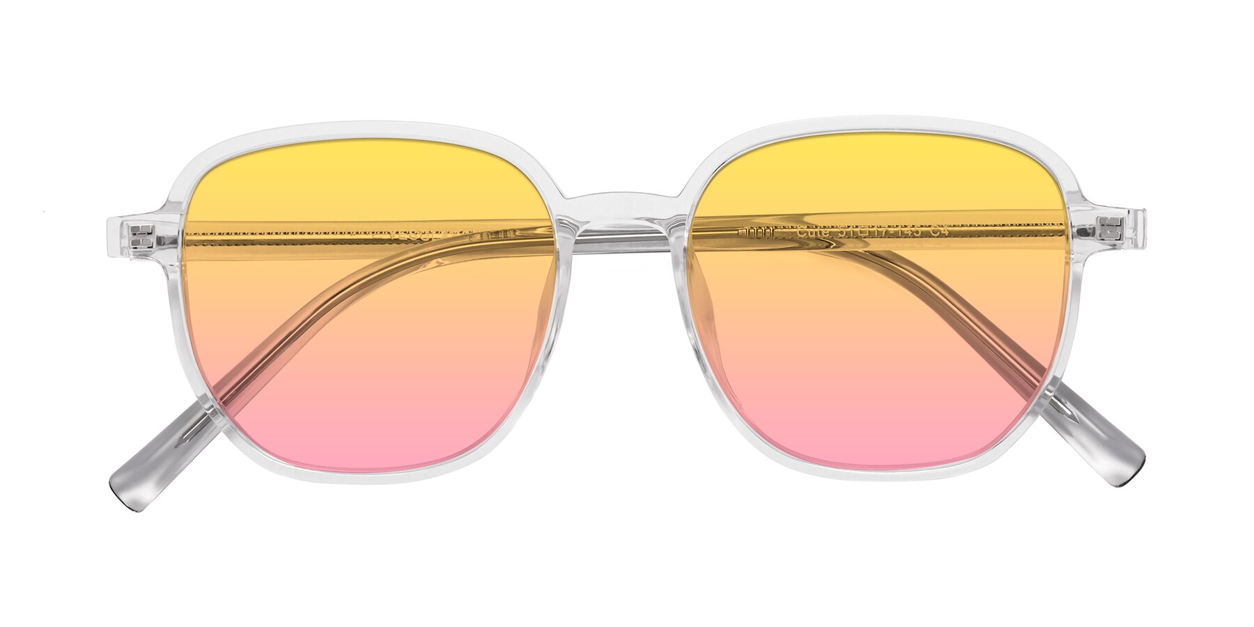 Folded Front of Cute in Clear with Yellow / Pink Gradient Lenses