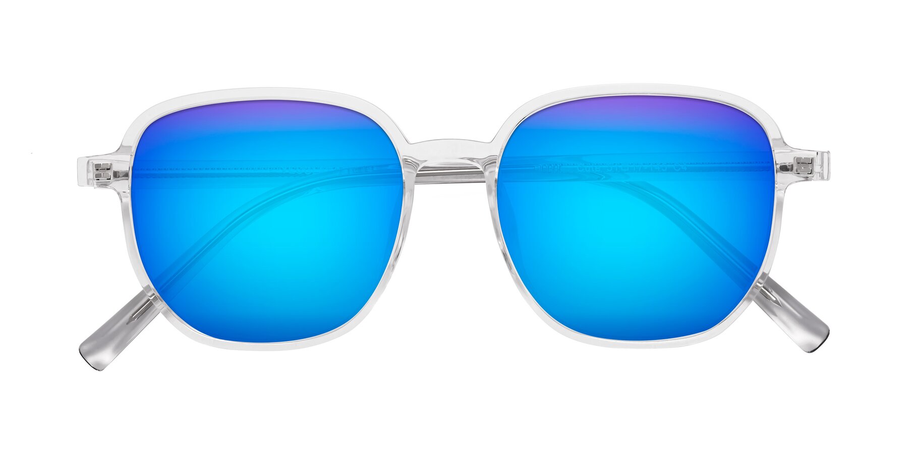 Folded Front of Cute in Clear with Blue Mirrored Lenses