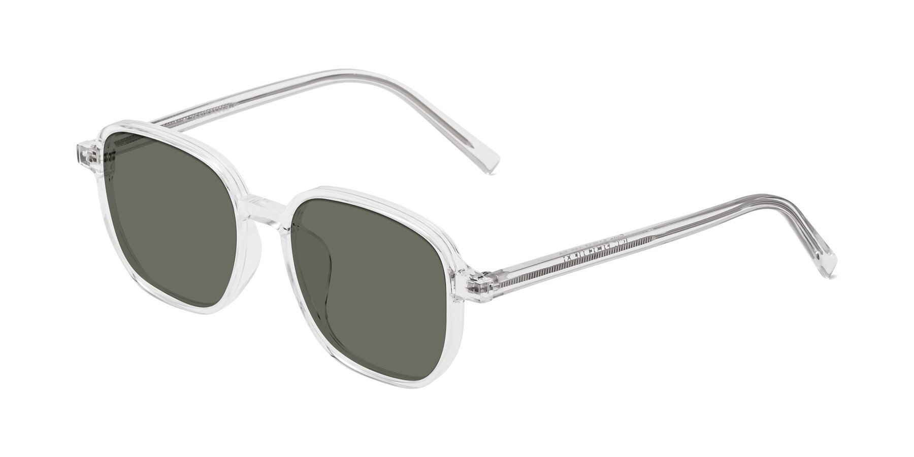Angle of Cute in Clear with Gray Polarized Lenses