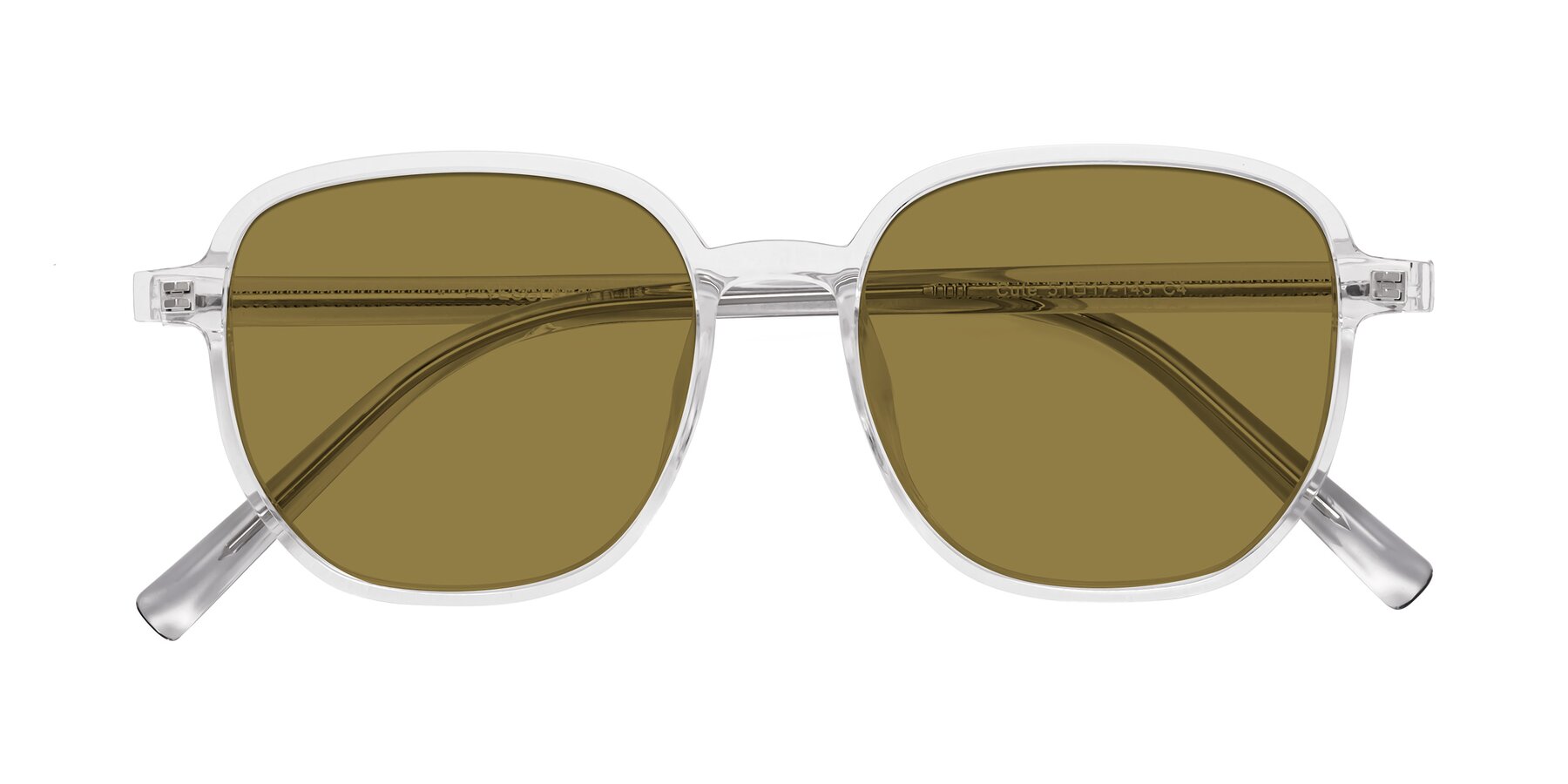 Folded Front of Cute in Clear with Brown Polarized Lenses