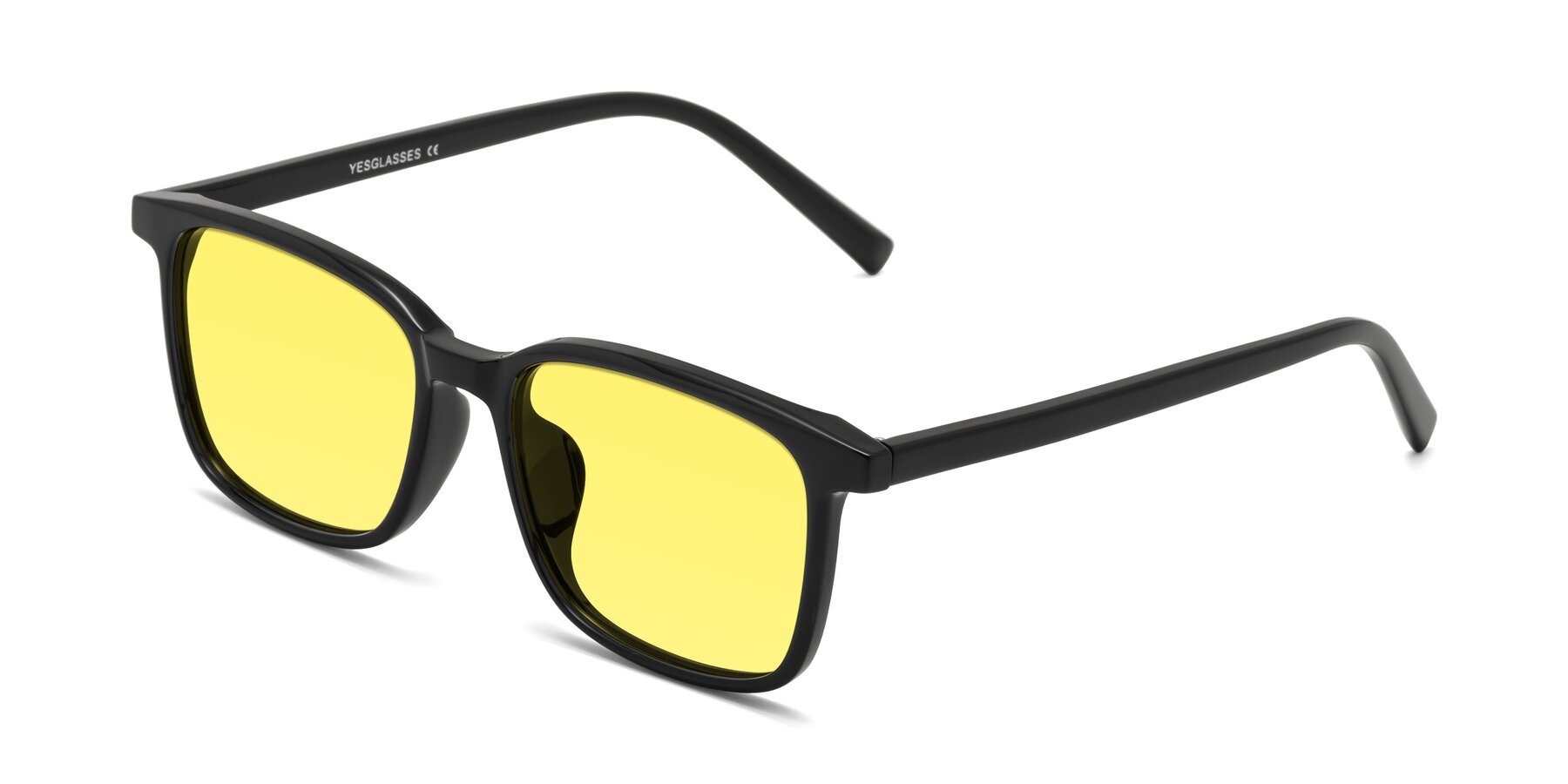 Angle of Planet in Black with Medium Yellow Tinted Lenses
