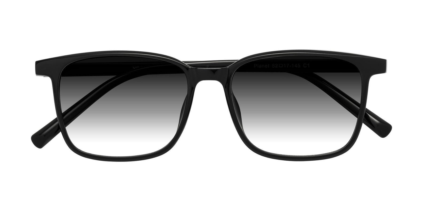 Folded Front of Planet in Black with Gray Gradient Lenses