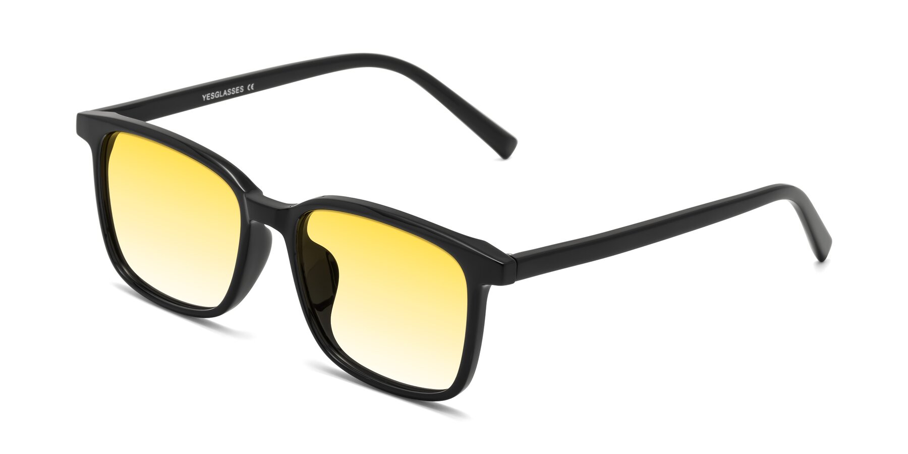 Angle of Planet in Black with Yellow Gradient Lenses