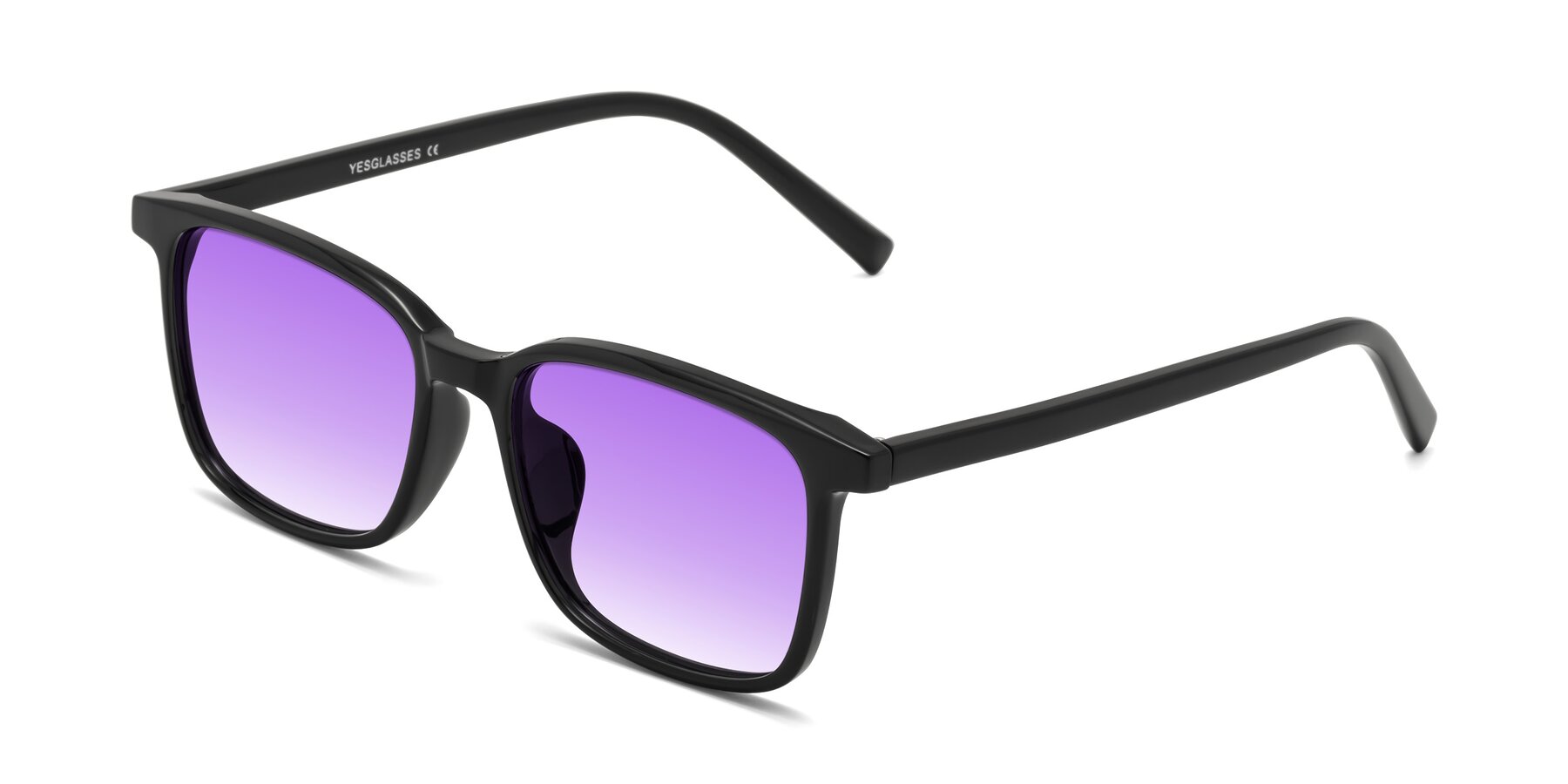 Angle of Planet in Black with Purple Gradient Lenses